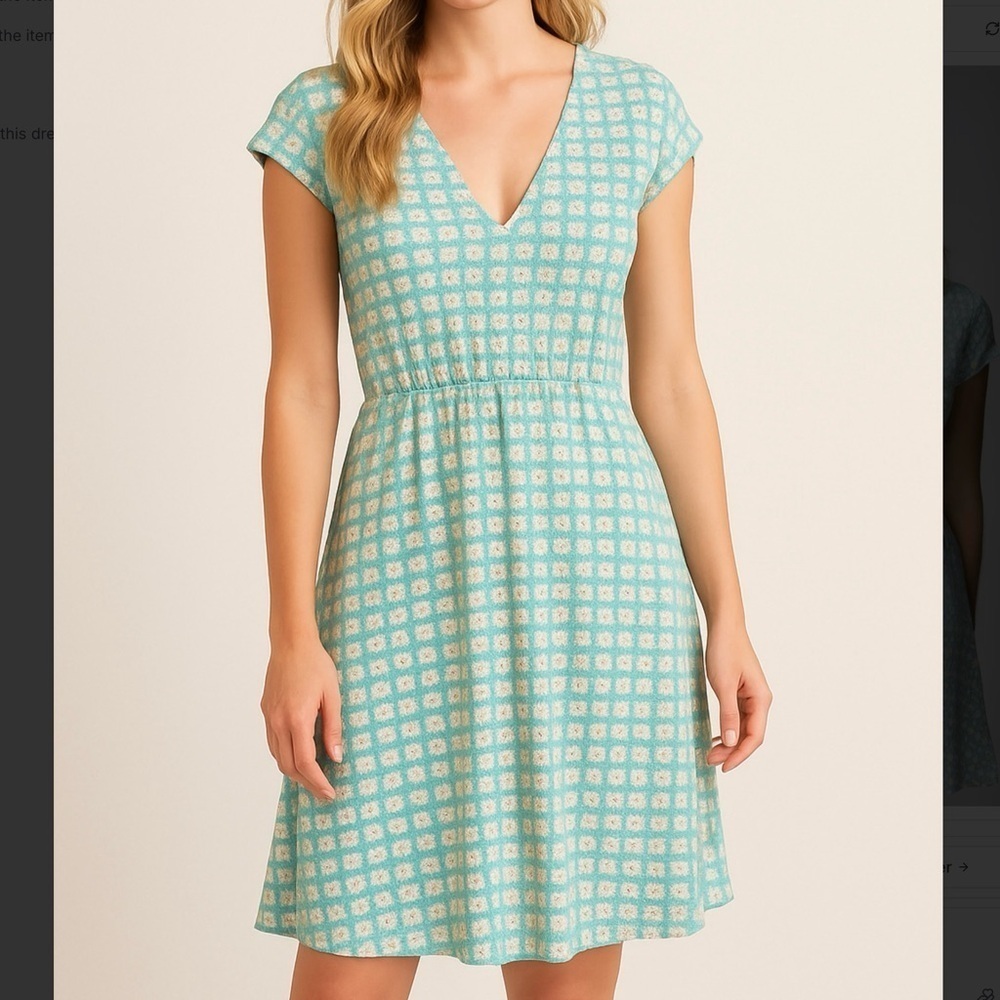 Fossil Vintage-Inspired Geometric Print Midi Dress – Size M